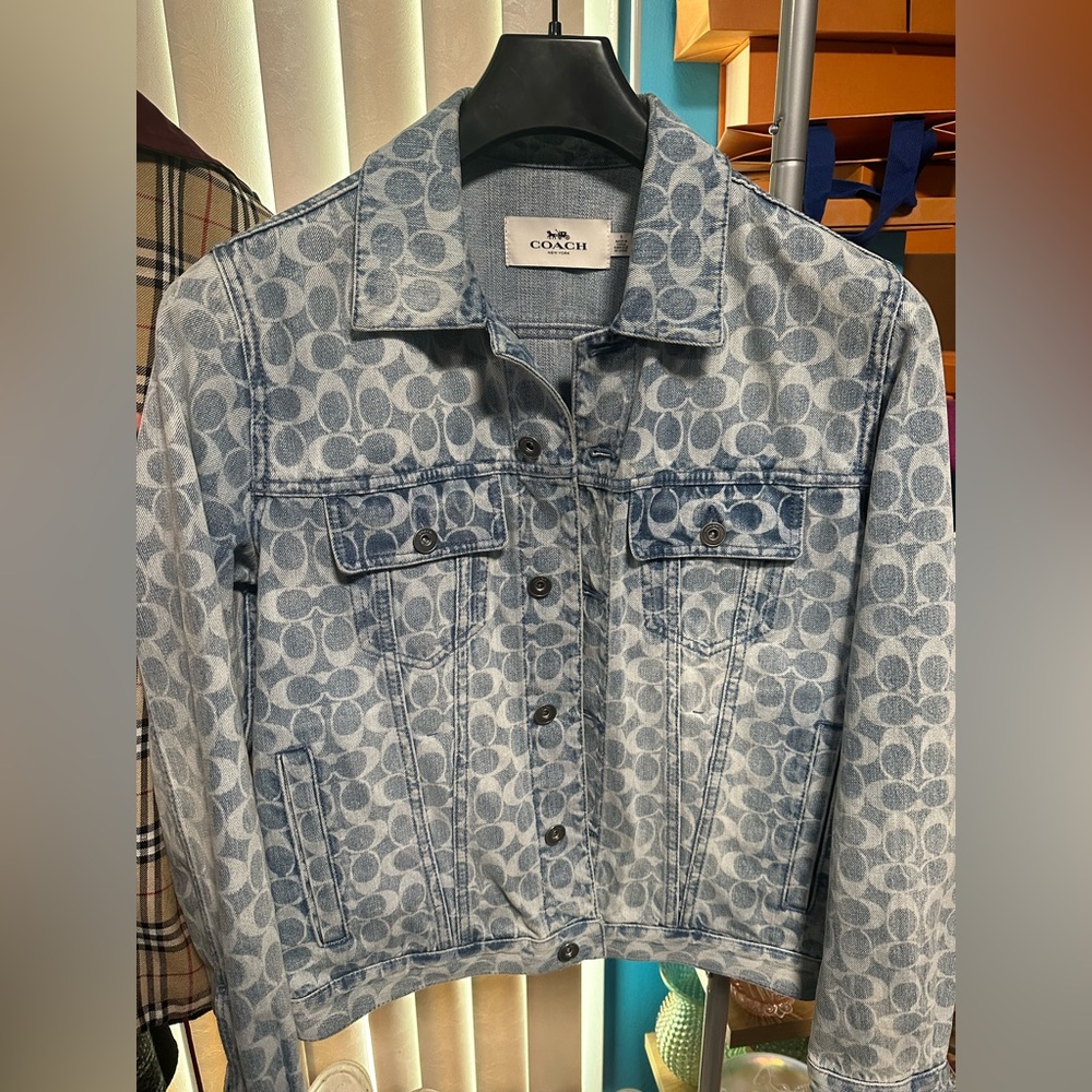 Coach signature monogram denim jacket